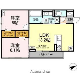 DーRESIDENCE川口A【1階】の間取り