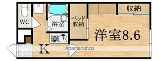 レオパレスボムール栄延【1階】の間取り