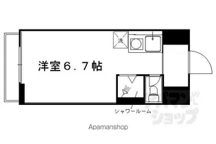 サイト烏丸三条町【203号室】の間取り