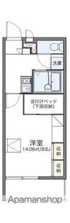 レオパレスハピネス【213号室】の間取り