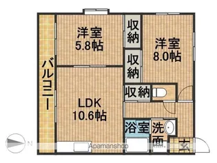 花みずき【203号室】の間取り