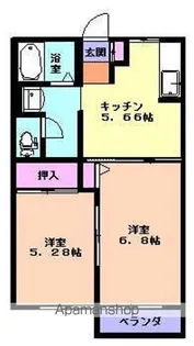 アドレ・シャンブルB【101号室】の間取り