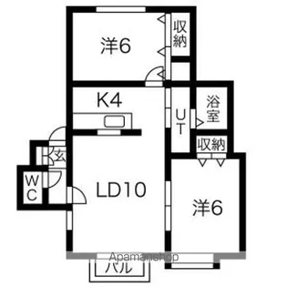 アペルト・ドゥエ【1階】の間取り