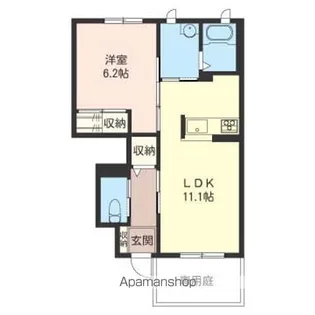 SOLE・CALANTE【102号室】の間取り