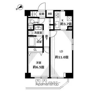 プレール・ドゥーク押上Ⅱ【11階】の間取り