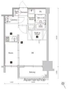 エンクレスト博多 THE TIME【15階】の間取り