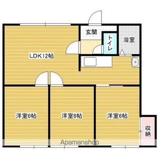 リヴィエール412B【3階】の間取り