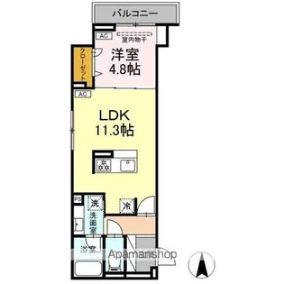 セレスティア北小岩V【2階】の間取り