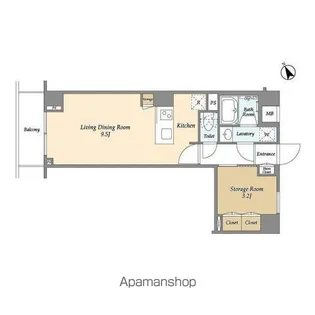 ディームス初台Ⅱ【1階】の間取り