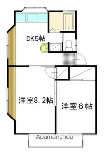 ドミシィールエスト B棟【201号室】の間取り