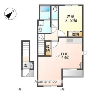 スターテラス白鳥【2階】の間取り