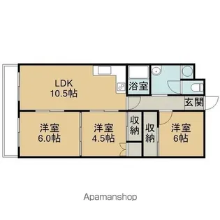 LIV千歳(リブタス)【106号室】の間取り