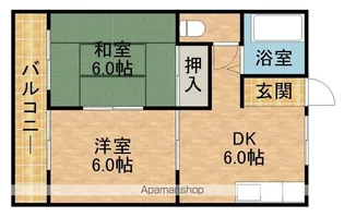 ハイツ三共Ⅱ【2階】の間取り
