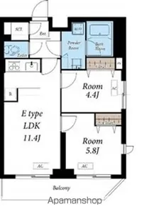シェル上池台【2階】の間取り