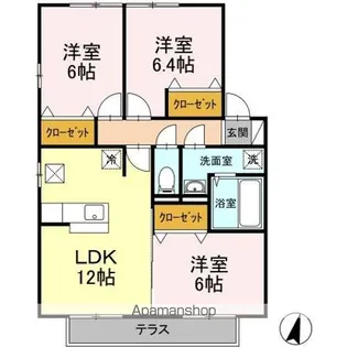 グレイスコート【1階】の間取り