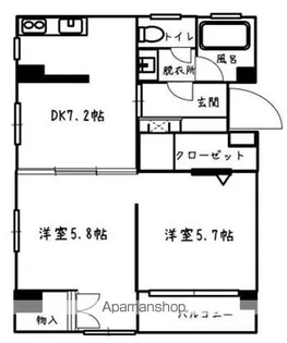 コーポ白菊【301号室】の間取り