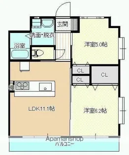 ASTERIA祇園【503号室】の間取り