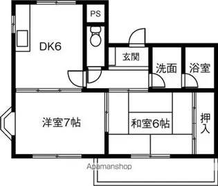 アーバンサイト【2D号室】の間取り
