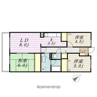 レインボーヒルズ21【3階】の間取り