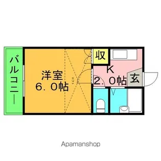 アーサーⅡ(旧レオパレス朝妻町)【105号室】の間取り