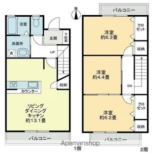 ミュージアグローリー【1階】の間取り