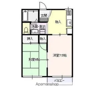 ドミ馬場小路B【105号室】の間取り