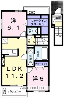 フリーデⅡ【2階】の間取り