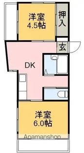 スカイパレス二葉【401号室】の間取り