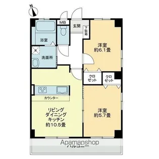 フィネス佐古【2階】の間取り
