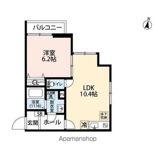 エクセラン柴崎町【1階】の間取り