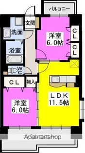 サンライズ・エイト【405号室】の間取り