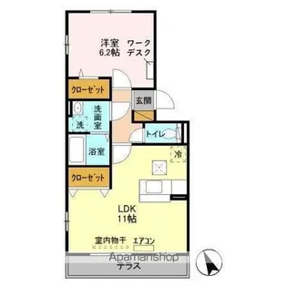 フェリーチェ ヴィータ A【1階】の間取り