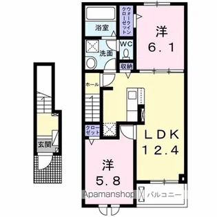 鳥羽町アパート【2階】の間取り