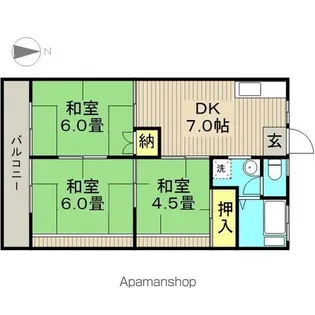 桜ビラA棟【2階】の間取り