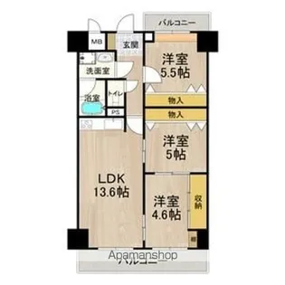 パークモダン住之江公園【1階】の間取り