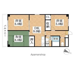愛知県江南市飛高町本町【マンション】の間取り