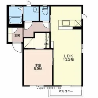 ディアスワンズ竹内【102号室】の間取り