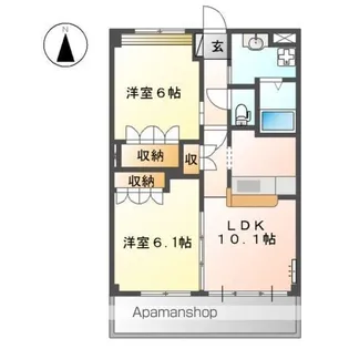 コンフォール前田Ⅲ【2階】の間取り