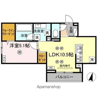 ディアライズ綾羅木本町 A棟【1階】の間取り