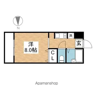 パークハイツ桜山【303号室】の間取り