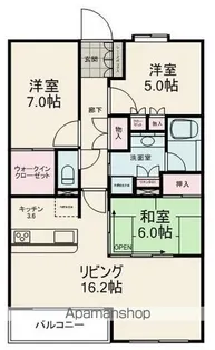 メゾン・グランツ大岩【504号室】の間取り