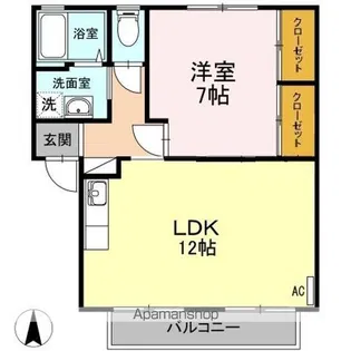 タカオハイツ【1階】の間取り