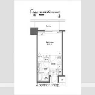 プライムアーバン初台【6階】の間取り