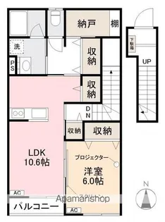 ジョカーレ仏生山【202号室】の間取り