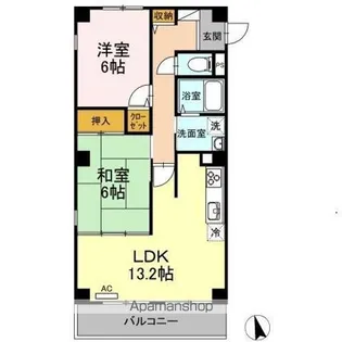 フォブール西公園【2階】の間取り