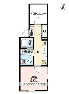 FLEUR CHIBA【302号室】の間取り