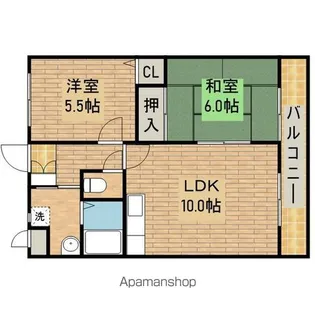 サンライズ三国ヶ丘【402号室】の間取り