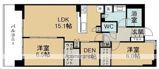 パークホームズ仙台中央【1008号室】の間取り
