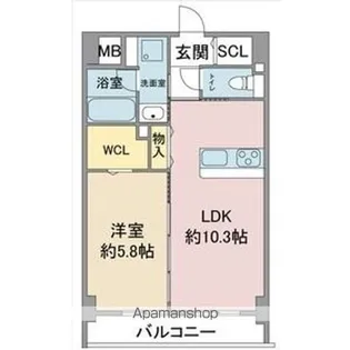 (仮)若宮町マンション【7階】の間取り