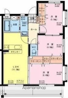 ヴィヴァレス【101号室】の間取り